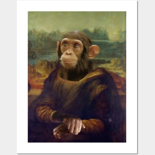 Mona Lisa Chimpanzee Posters and Art